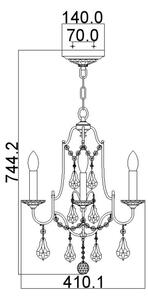 Feiss FE-VALENTINA4 - Пендел VALENTINA 4xE14/60W/230V
