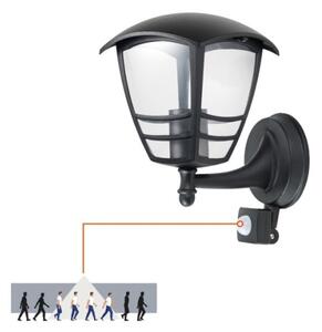 Екстериорен аплик със сензор TEVIO 1xE27/60W/230V IP54 черен