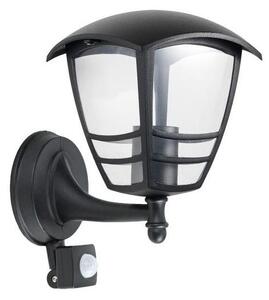 Екстериорен аплик със сензор TEVIO 1xE27/60W/230V IP54 черен