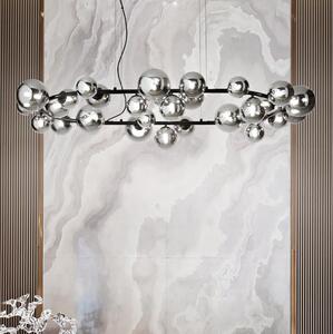 Ideal Lux - LED полилей на кабел PERLAGE 30xG9/3W/230V 143 cm черен/опушен
