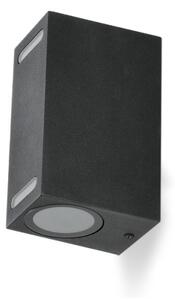 Екстериорен аплик QUERK 2xGU10/35W/230V IP54 15 см черен