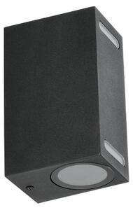 Екстериорен аплик QUERK 2xGU10/35W/230V IP54 15 см черен