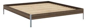 Кафяво двойно легло от масивен бор с включена подматрачна рамка 180x200 cm Core – Karup Design