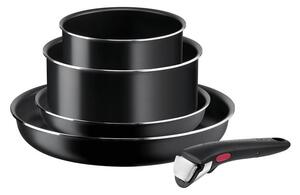 Tefal - Комплект готварски съдове 5 бр. INGENIO EASY COOK & CLEAN BLACK