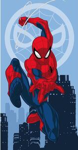 Червена-синя памучна детска кърпа 70x140 cm Spider-man "Jump" – Jerry Fabrics