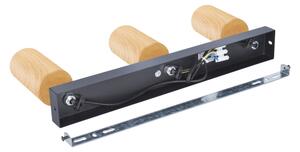 Brilagi - Спот SELE 3xGU10/30W/230V черен/дъбов декор