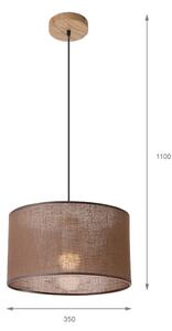 Brilagi - LED Пендел ANTHONY 1xE27/60W/230V дъб/кафяв