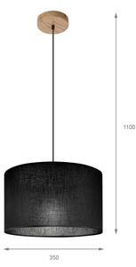 Brilagi - LED Пендел ANTHONY 1xE27/60W/230V дъб/черен