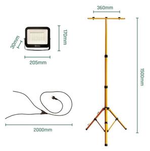 LED Прожектор със стойка NOCTIS 2xLED/50W/230V 4000K IP65