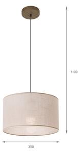 Brilagi - LED Полилей ANTHONY 1xE27/60W/230V дъб орех/бежов