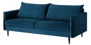 Тъмносин кадифен диван 203 cm Juli – Ropez