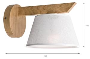Brilagi - LED Аплик ANTHONY 1xE14/40W/230V дъб/бял