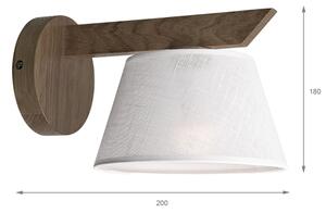 Brilagi - LED стенен аплик ANTHONY 1xE14/40W/230V дъб орех/бял