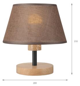 Brilagi - LED Настолна лампа ANTHONY 1xE14/40W/230V дъб/кафяв