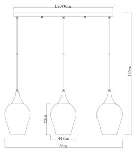 Globo 155520-3HS - Пендел LAVUS 3xE27/60W/230V