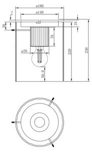 Globo 15904DF - Плафон TULIVAR 1xE27/40W/230V