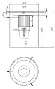 Globo 15904DA - Плафон TULIVAR 1xE27/40W/230V