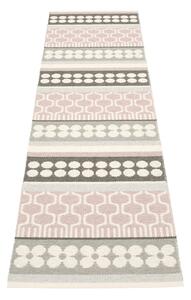 Светлорозова и сива пътека за открито и закрито 70x270 cm Asta Pale Rose – Pappelina