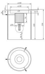 Globo 15904DS - Плафон TULIVAR 1xE27/40W/230V