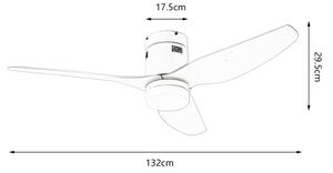 ZEVENTI - LED таванен вентилатор PADUA LED/18W/230V Wi-Fi Tuya бял + дистанционно управление