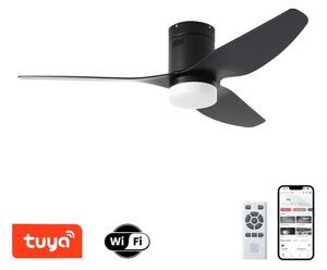 ZEVENTI - LED таванен вентилатор PADUA LED/18W/230V Wi-Fi Tuya черен + дистанционно