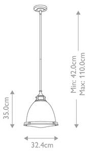 Hinkley HK-AMELIA-P-M-HB - Висящ полилей AMELIA 1xE27/60W/230V месинг