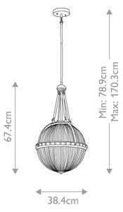 Kichler KL-ASTER-P-PN - Висящ полилей ASTER 3xE14/60W/230V