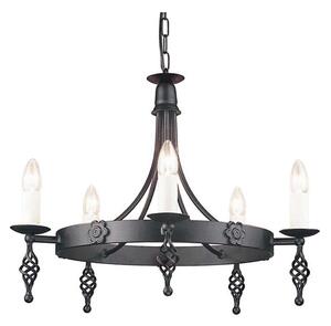 Elstead BY5-BLACK - Пендел BELFRY 5xE14/60W/230V