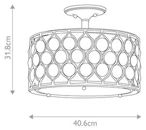 Feiss FE-LUCIA-SF - Полилей за повърхностен монтаж LUCIA 3xE27/60W/230V