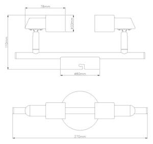 Globo 57385-2 - LED Спот KINLEY 2xGU10/3W/230V