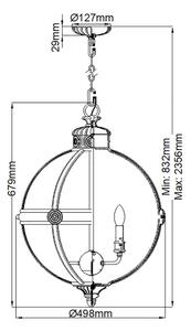 Feiss FE-ADAMS-4P-BRZ - Пендел ADAMS 4xE14/60W/230V бронзов