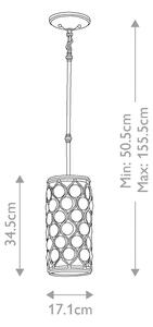 Feiss FE-LUCIA-P-D - Висящ полилей LUCIA 1xE27/60W/230V