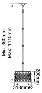 Feiss FE-LUCIA-P-C - Висящ полилей LUCIA 1xE27/60W/230V