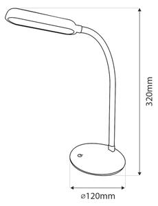 LED Димируем докосване гъвкав настолна лампа LED/6W/5V USB 1200 mAh бял