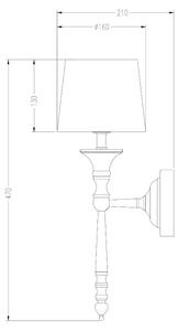 Zuma Line RLB94875-1W - Аплик CLOE 1xE27/60W/230V бял/лъскав хром