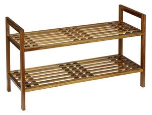 Стелаж за обувки от масивна акация в естествен цвят 69x40,5x27 cm Fondi – Wenko