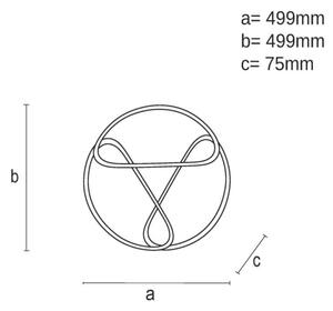 LED Димируем плафон LED/75W/230V 3000-6500K черен + д.у