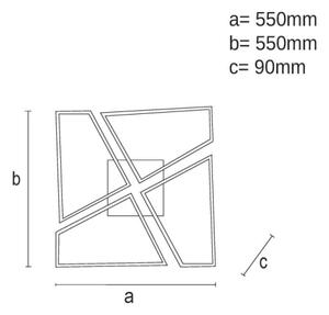 LED Димируем плафон LED/115W/230V 3000-6500K черен + д.у