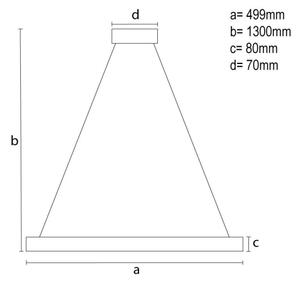 LED Димируем пендел LED/80W/230V 3000-6500K черен + дистанционно управление