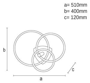 LED Димируем плафон LED/70W/230V 3000-6500K бял/черен + д.у