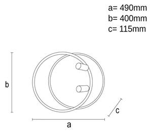 LED Димируем плафон LED/65W/230V 3000-6500K бял + дистанционно управление