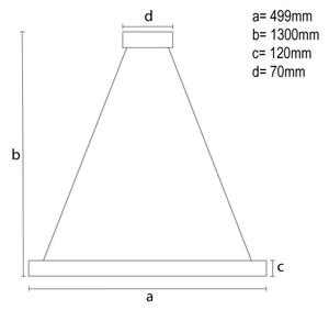 LED Димируем пендел LED/80W/230V 3000-6500K черен + дистанционно управление