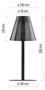 LED регулируема външна настолна лампа, LED 4,2W, 5V, 2200mAh, IP44