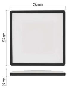 LED Плафониера FLORI LED/18W/230V 4000K черен 29x29 см