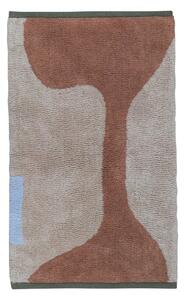 Памучен килим подходящ за пране в тухлен и бежов цвят 50x80 cm Figura – Mette Ditmer Denmark