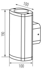 Kanlux 38882 - Екстериорен аплик ZEVI 2xGU10/10W/230V IP54 черен