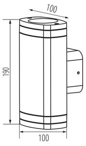 Kanlux 38886 - Екстериорен аплик ZEVI 2xGU10/10W/230V IP54 черен