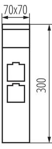 Kanlux 38763-Екстериорна лампа с 2 контакта DASTEN 1xG9/11W/230V 30 см IP44 черен