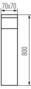 Kanlux 38766 - Екстериорна лампа DASTEN 1xG9/11W/230V 80 см IP44 черен
