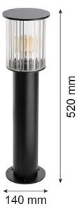 Argon 8749 - Екстериорна лампа NORFOLK 1xE27/15W/230V IP44 52 см черен
